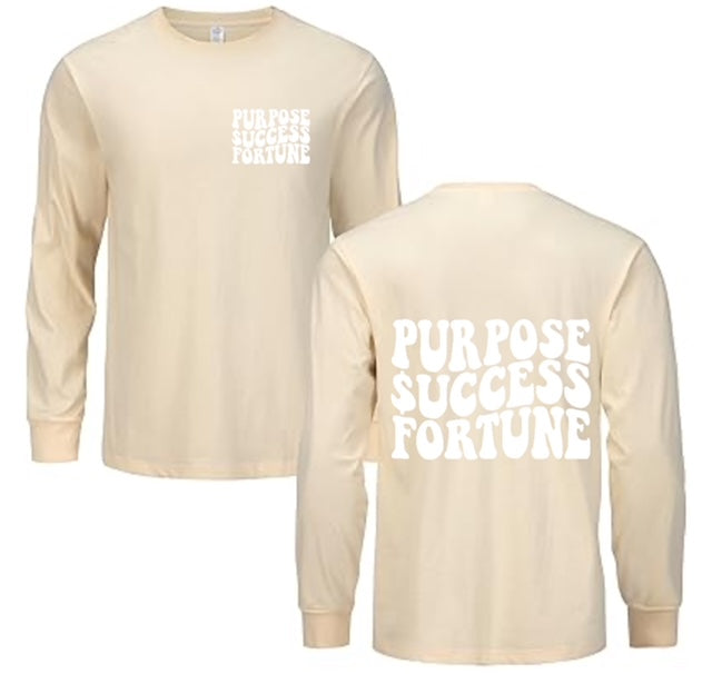 Purpose $uccess Fortune Long Sleeve Graphic T-Shirt